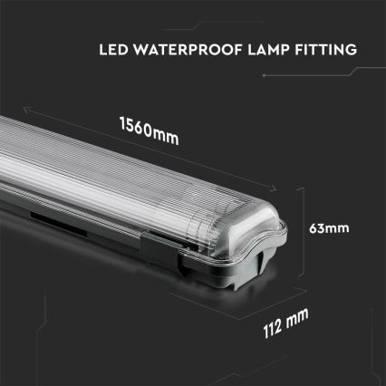 LED Radna svjetlosna cijev T8 2xG13/22W/230V IP65 4000K 156 cm
