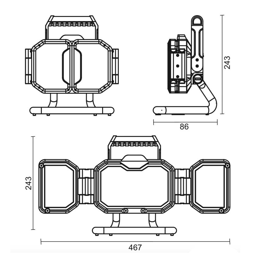 LED radno svjetlo s prigušivanjem LED/50W/5V 12000 mAh IP54