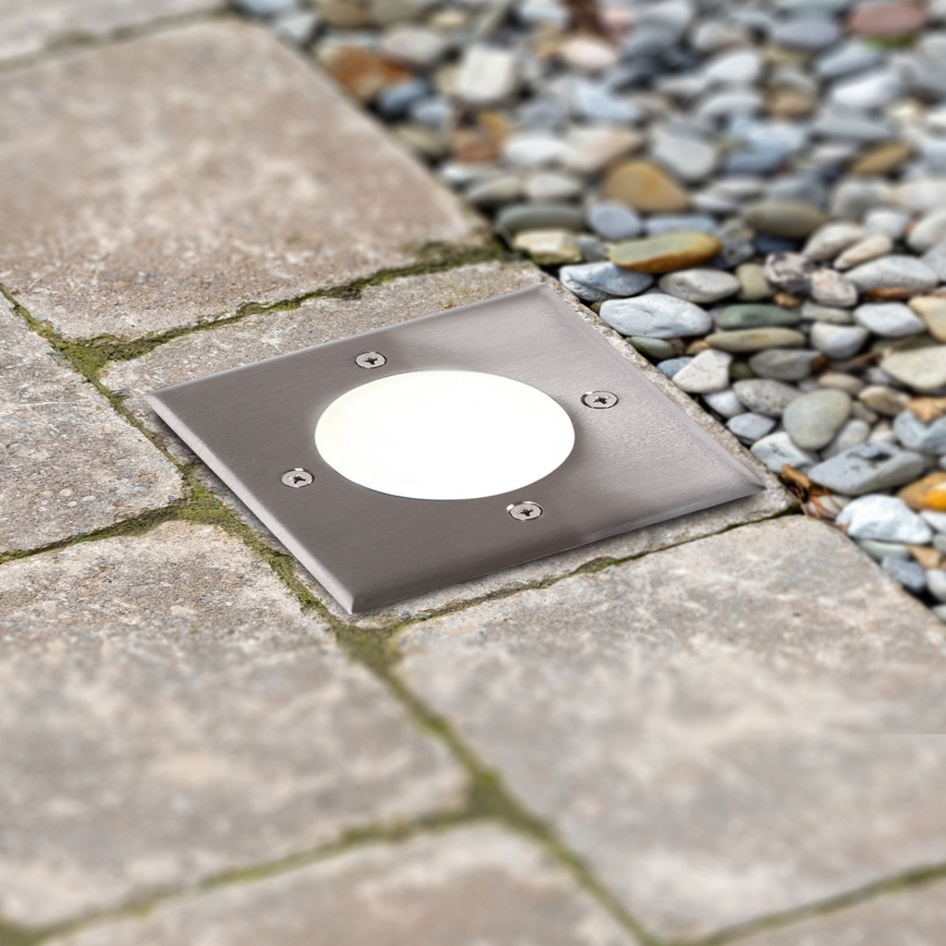 LED Rasvjeta za kućni prilaz MIVO LED/3W/230V 12x12 cm IP67 mat krom