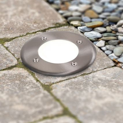 LED Rasvjeta za kućni prilaz MIVO LED/3W/230V pr. 12 cm IP67 mat krom