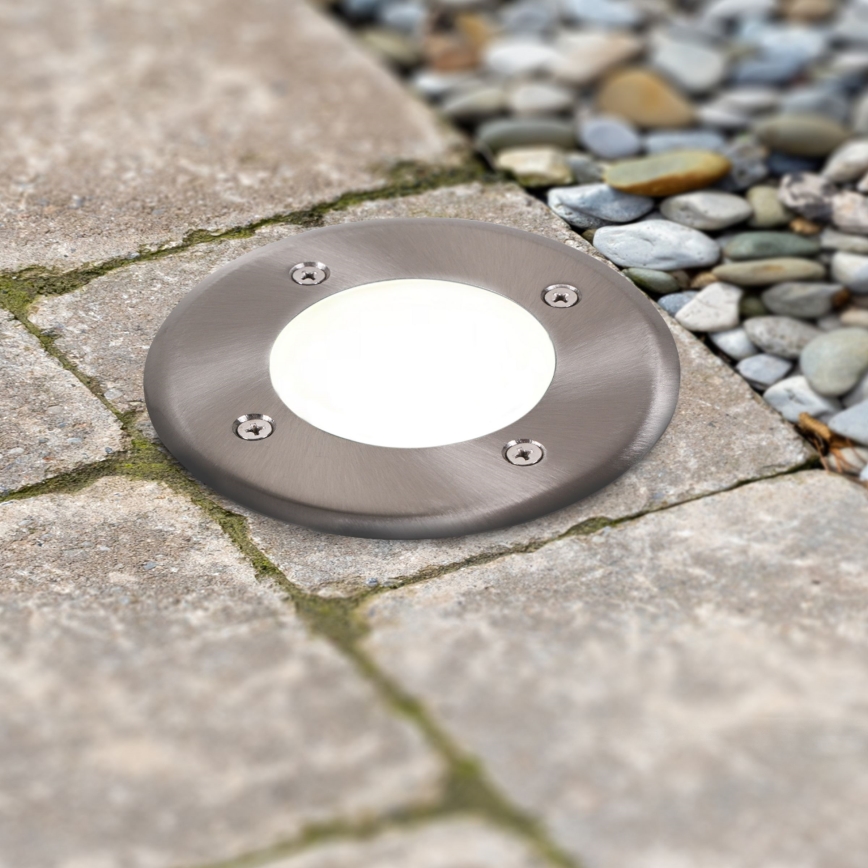 LED Rasvjeta za kućni prilaz MIVO LED/3W/230V pr. 12 cm IP67 mat krom