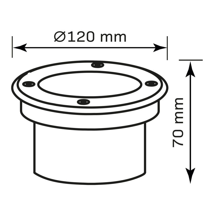 LED Rasvjeta za kućni prilaz MIVO LED/3W/230V pr. 12 cm IP67 mat krom