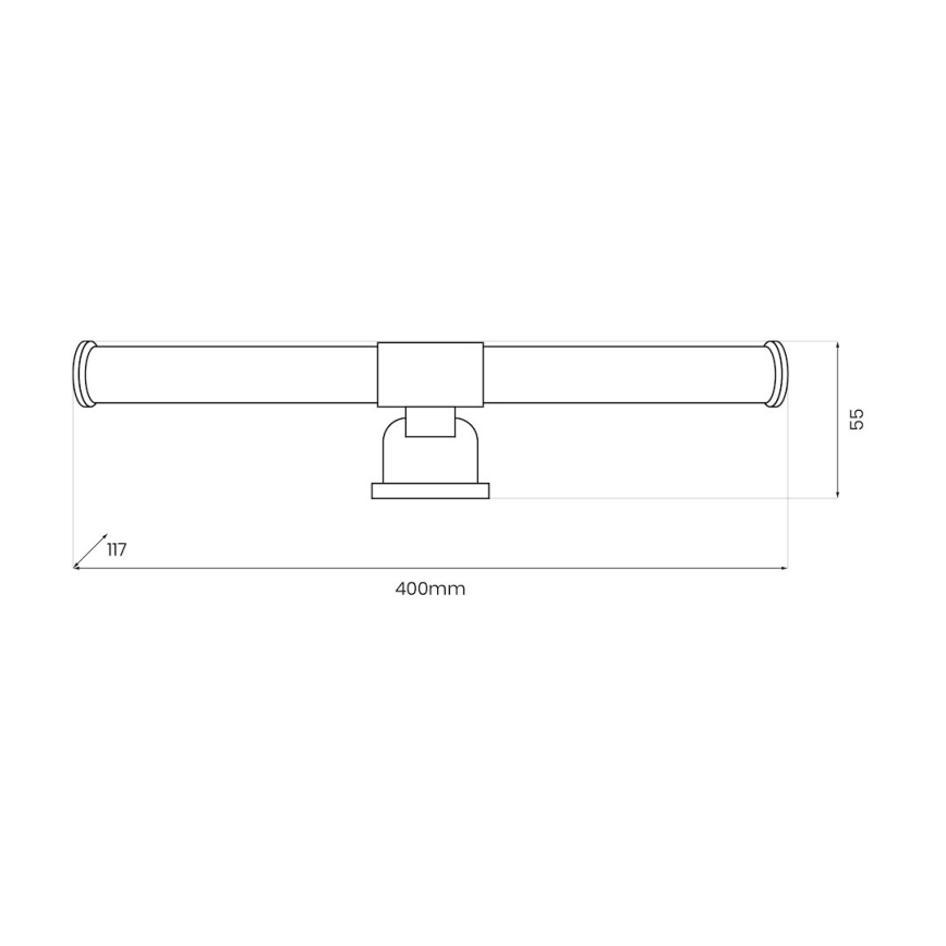 LED rasvjeta za kupaonsko ogledalo 2-u-1 APA LED/6W/230V 40 cm IP44 crna