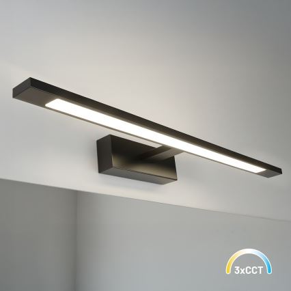 LED svjetlo za kupaonsko ogledalo KLIMT LED/12W/230V 3000/4000/6000K 60 cm IP44 crna