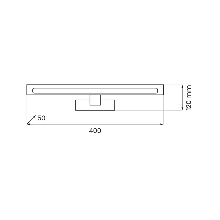 Kupaonsko osvjetljenje za ogledalo KLIMT LED/8W/230V 3000/4000/6000K 40 cm IP44 zlatno