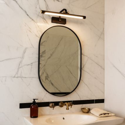 LED rasvjeta za kupaonsko ogledalo VINCI LED/15W/230V 60 cm IP44 crna