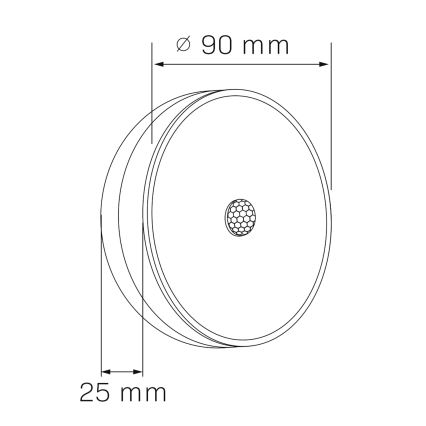 LED Rasvjeta za namještaj sa senzorom LED/1,2W/4,5V 3xAA mat krom