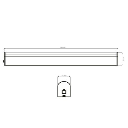 LED Rasvjeta za ogledalo u kupaonici ALEX LED/15W/230V 4000K 60 cm IP44 sjajni krom