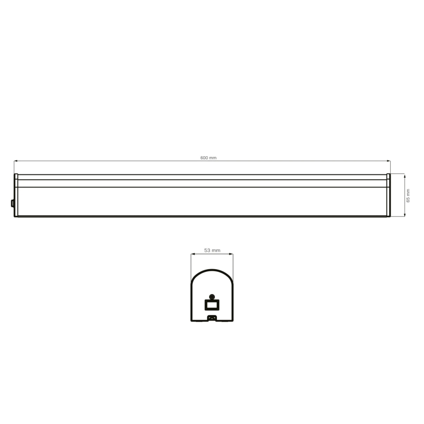 LED Rasvjeta za ogledalo u kupaonici ALEX LED/15W/230V 4000K 60 cm IP44 sjajni krom
