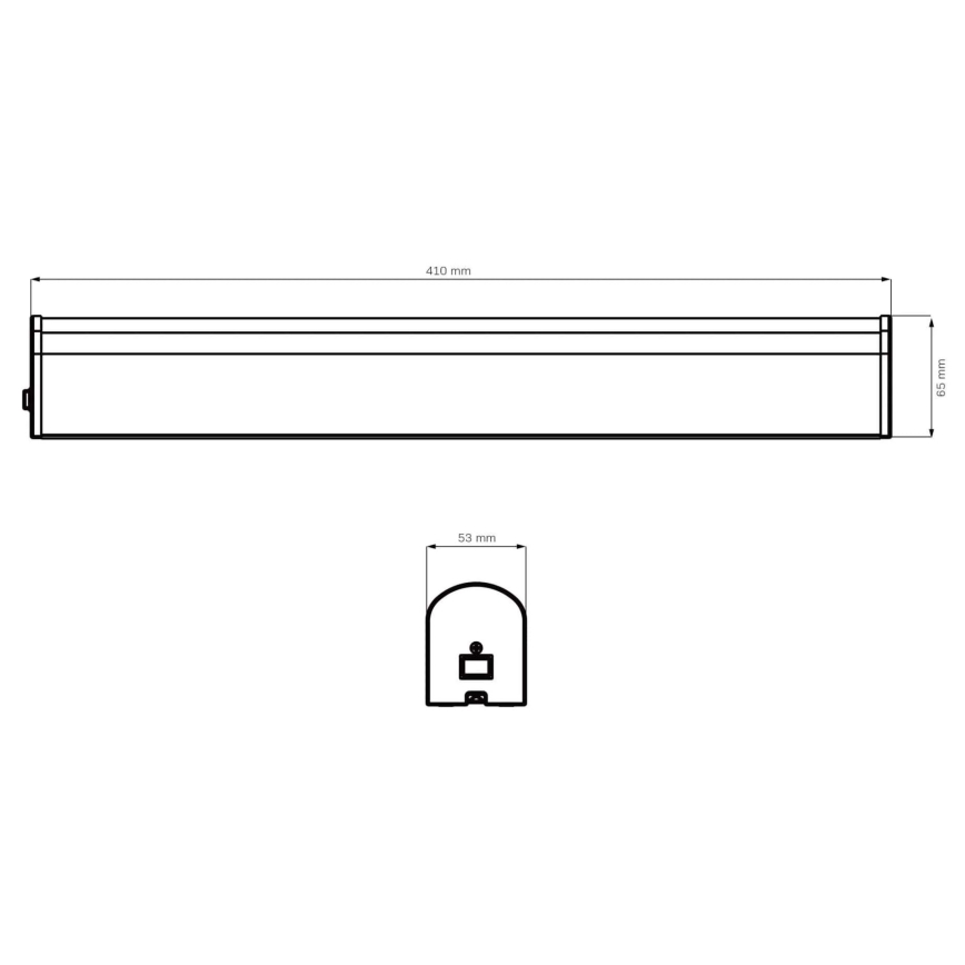 LED Rasvjeta za ogledalo u kupaonici ALEX LED/8W/230V 4000K 41 cm IP44 crna