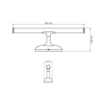 LED Rasvjeta za ogledalo u kupaonici ARMONA LED/6W/230V 4000K 40 cm IP44 sjajni krom