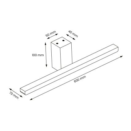 LED Rasvjeta za ogledalo u kupaonici ARTEMIS LED/13,8W/230V 4000K 60 cm IP44 srebrna