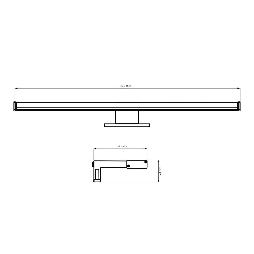 LED Rasvjeta za ogledalo u kupaonici ELBA LED/8W/230V 4000K 40 cm IP44 sjajni krom