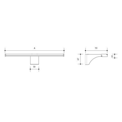 LED Rasvjeta za ogledalo u kupaonici ELESAR LED/8W/230V IP44 3000K