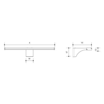 LED Rasvjeta za ogledalo u kupaonici ELESAR LED/8W/230V IP44 4000K