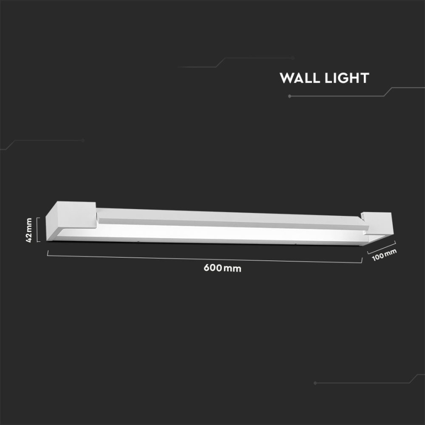 LED Rasvjeta za ogledalo u kupaonici LED/16W/230V 3000K IP44 60 cm bijela