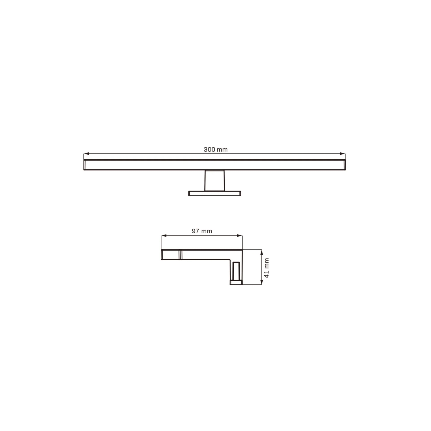 LED Rasvjeta za ogledalo u kupaonici MILOS LED/5W/230V 4000K 30 cm IP44 sjajni krom