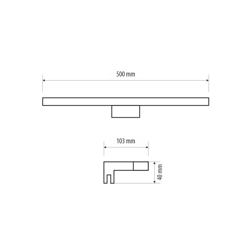 LED Rasvjeta za ogledalo u kupaonici MIRROR LED/10W/230V 50 cm IP44 sjajni krom