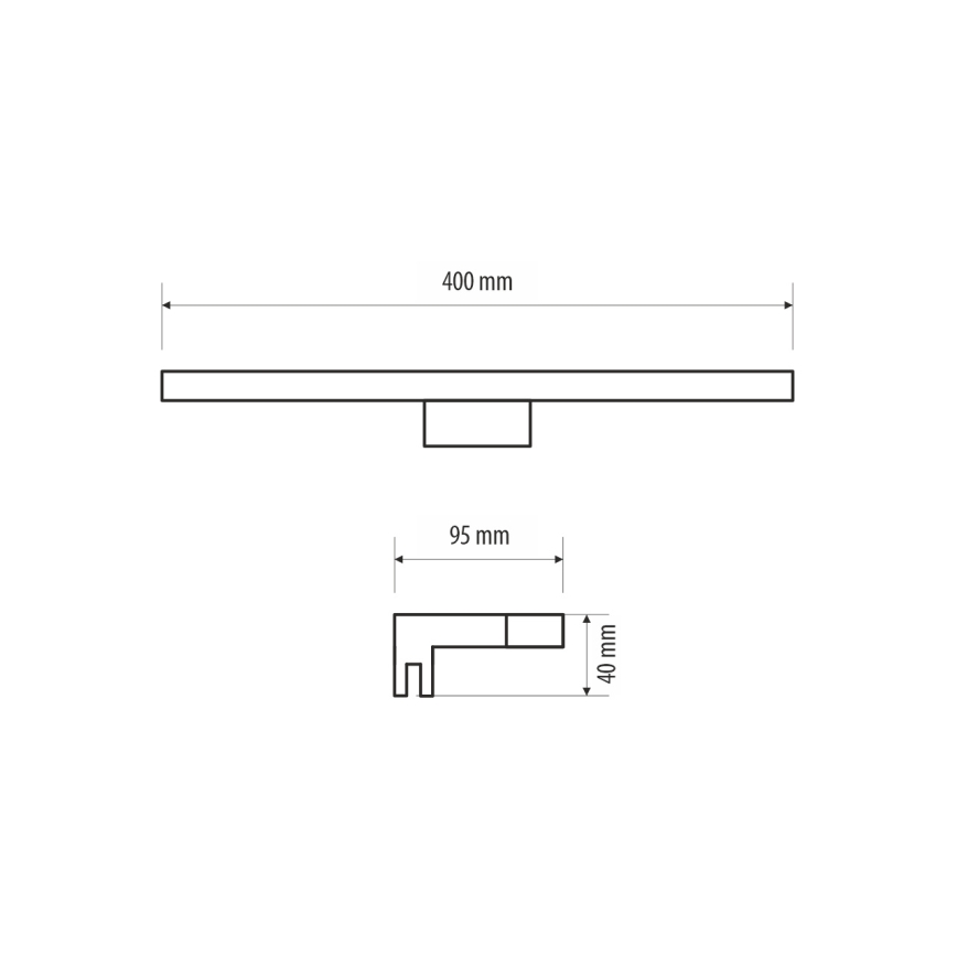 LED Rasvjeta za ogledalo u kupaonici MIRROR LED/6W/230V 40 cm IP44 sjajni krom