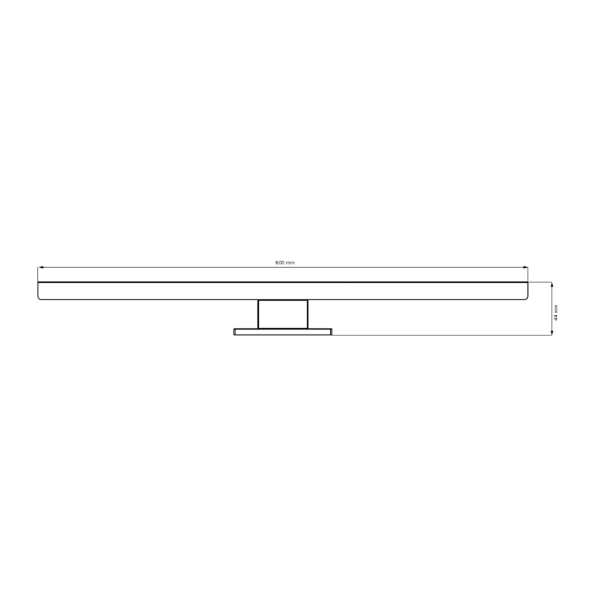 LED Rasvjeta za ogledalo u kupaonici SAMOS LED/12W/230V 4000K 60 cm IP44 crna