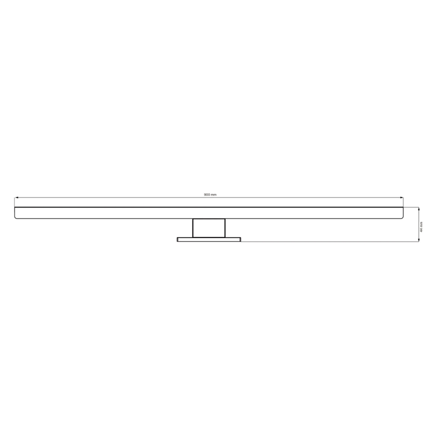 LED Rasvjeta za ogledalo u kupaonici SAMOS LED/15W/230V 4000K 90 cm IP44 crna