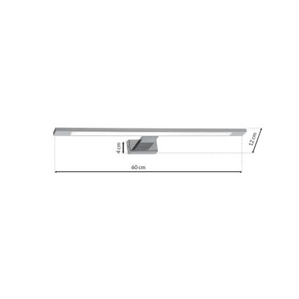 LED Rasvjeta za ogledalo u kupaonici SHINE LED/12W/230V IP44 sjajni krom