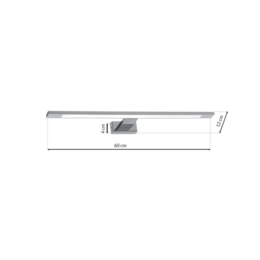 LED Rasvjeta za ogledalo u kupaonici SHINE LED/12W/230V IP44 sjajni krom