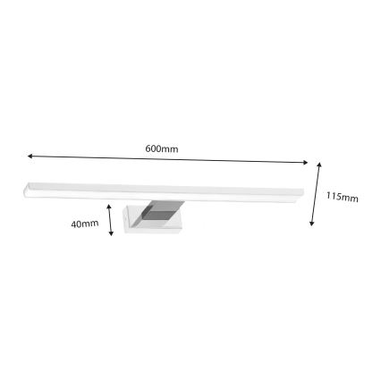 LED Rasvjeta za ogledalo u kupaonici SHINE LED/13,8W/230V IP44 bijela/sjajni krom