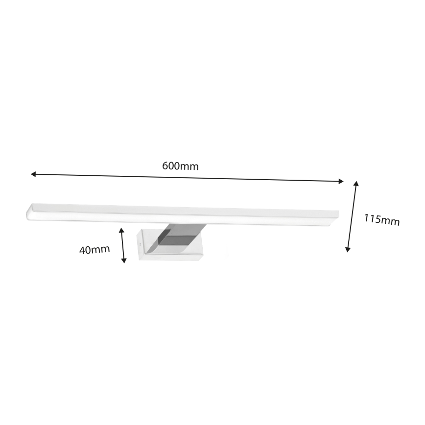 LED Rasvjeta za ogledalo u kupaonici SHINE LED/13,8W/230V IP44 bijela/sjajni krom