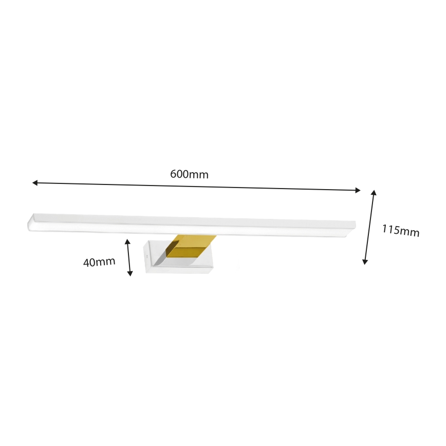 LED Rasvjeta za ogledalo u kupaonici SHINE LED/13,8W/230V IP44 bijela/zlatna