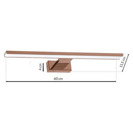 LED Rasvjeta za ogledalo u kupaonici SHINE LED/13,8W/230V IP44 rose gold