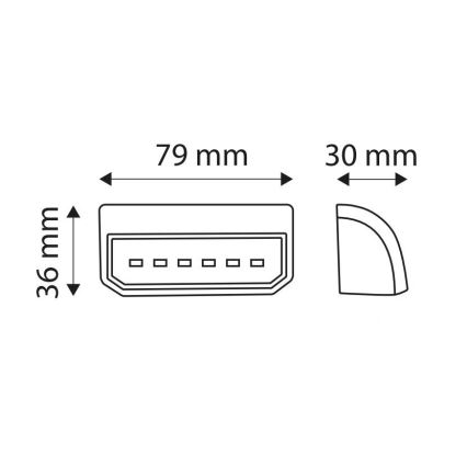 LED Reflektirajuća oznaka LICE LED/0,2W/12-24V IP67