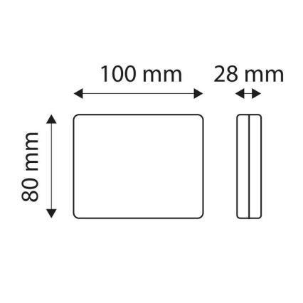 LED Reflektirajuća oznaka SINGLE LED/1,9W/12V IP67 crvena