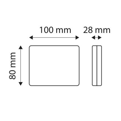 LED Reflektirajuća oznaka SINGLE LED/1W/12V IP67 srebrna