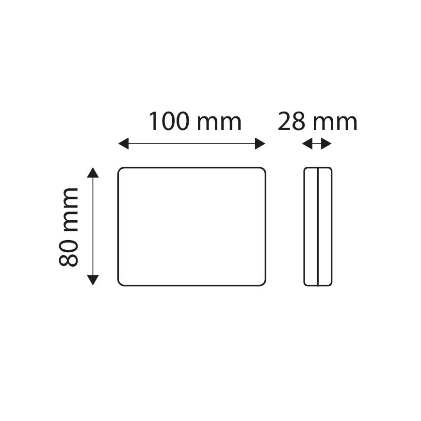 LED Reflektirajuća oznaka SINGLE LED/1W/12V IP67 srebrna
