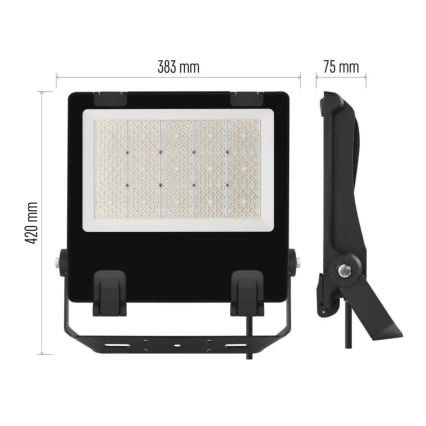 LED Reflektor AVENO LED/200W/230V 4000K 32000 lm IP66 crna