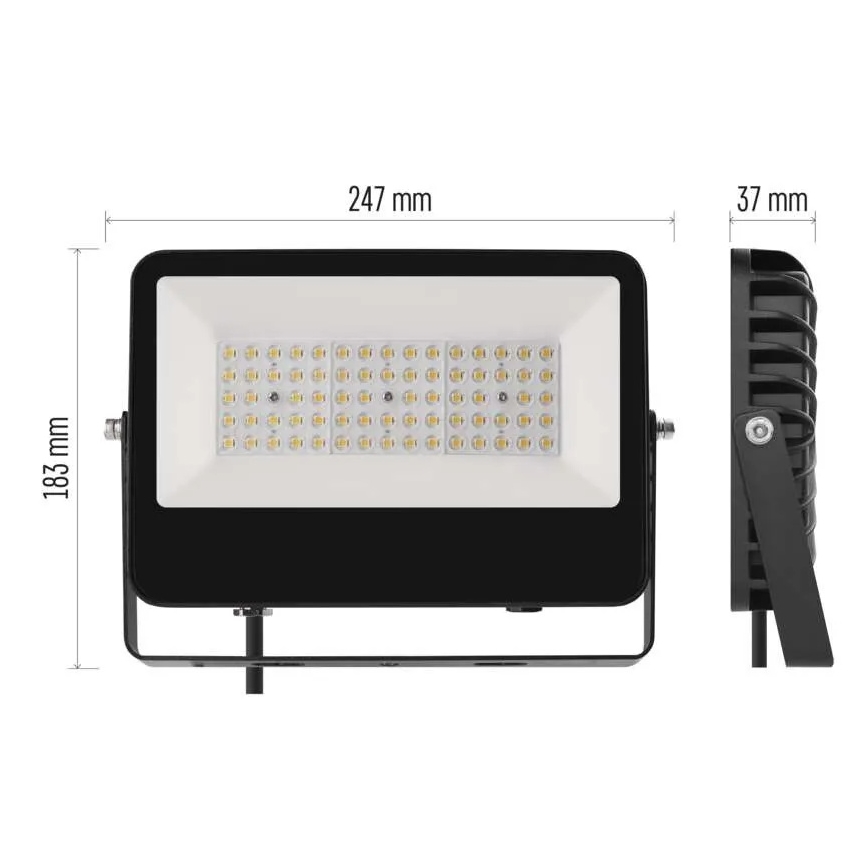LED Reflektor AVENO LED/48W/230V 4000K 7200 lm IP66 crni