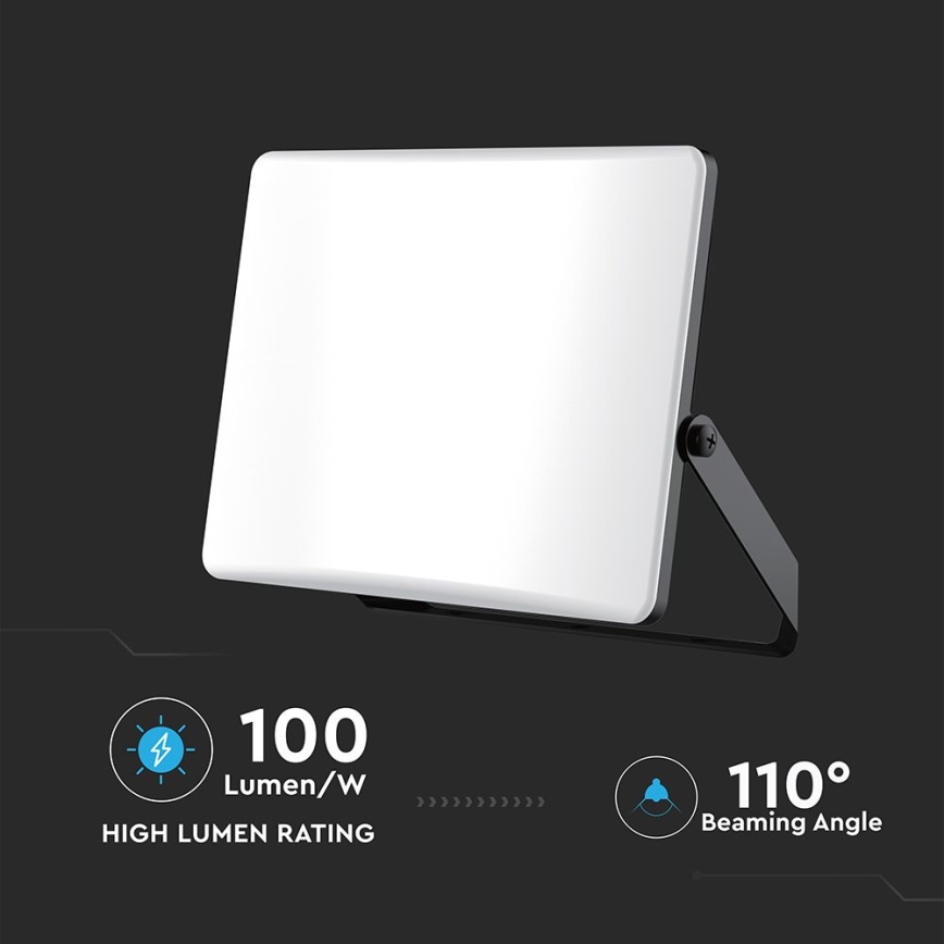 LED Reflektor LED/100W/230V 3000/4000/6500K IP65 crna
