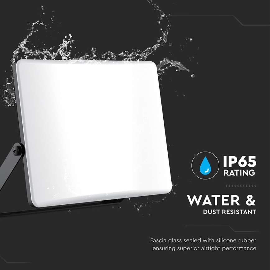 LED Reflektor LED/100W/230V 3000/4000/6500K IP65 crna