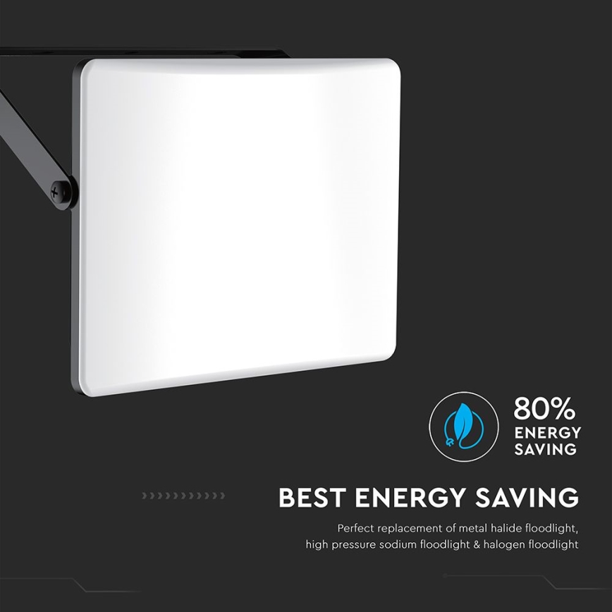 LED Reflektor LED/100W/230V 3000/4000/6500K IP65 crna