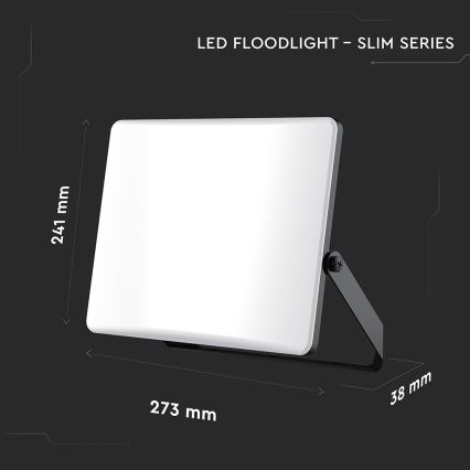 LED Reflektor LED/100W/230V 3000/4000/6500K IP65 crna