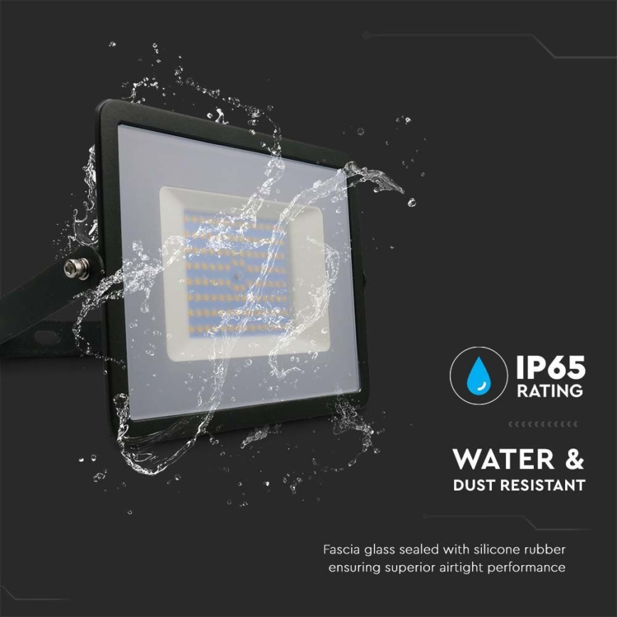 LED Reflektor LED/100W/230V 6500K IP65 crna