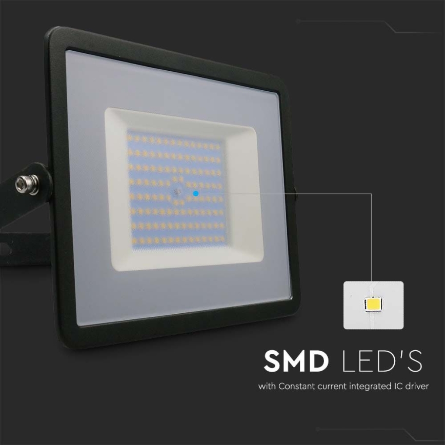 LED Reflektor LED/100W/230V 6500K IP65 crna