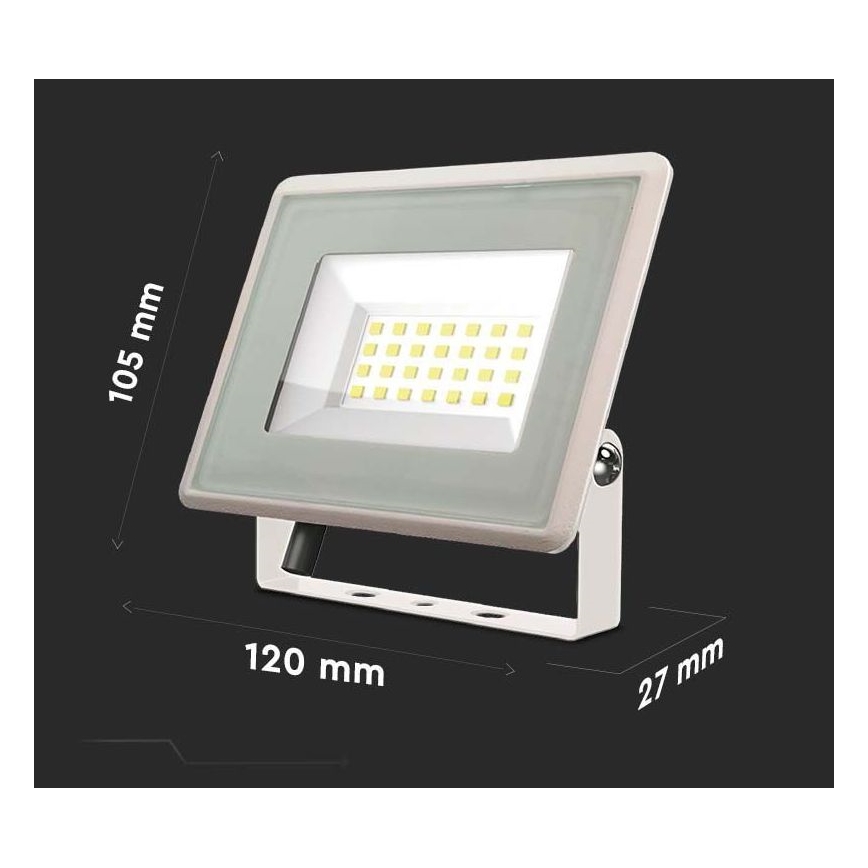 LED Reflektor LED/20W/230V 4000K IP65 bijela
