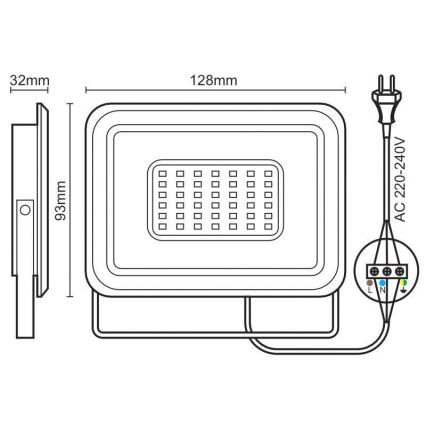LED Reflektor LED/20W/230V 4000K IP65