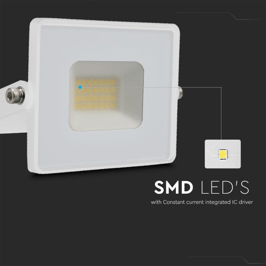 LED Reflektor LED/20W/230V 6500K IP65 bijela