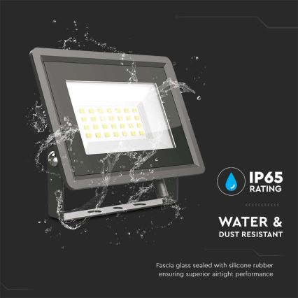 LED Reflektor LED/20W/230V 6500K IP65 crna