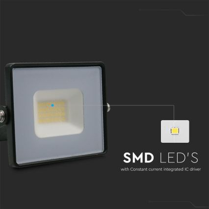 LED Reflektor LED/20W/230V 6500K IP65 crna