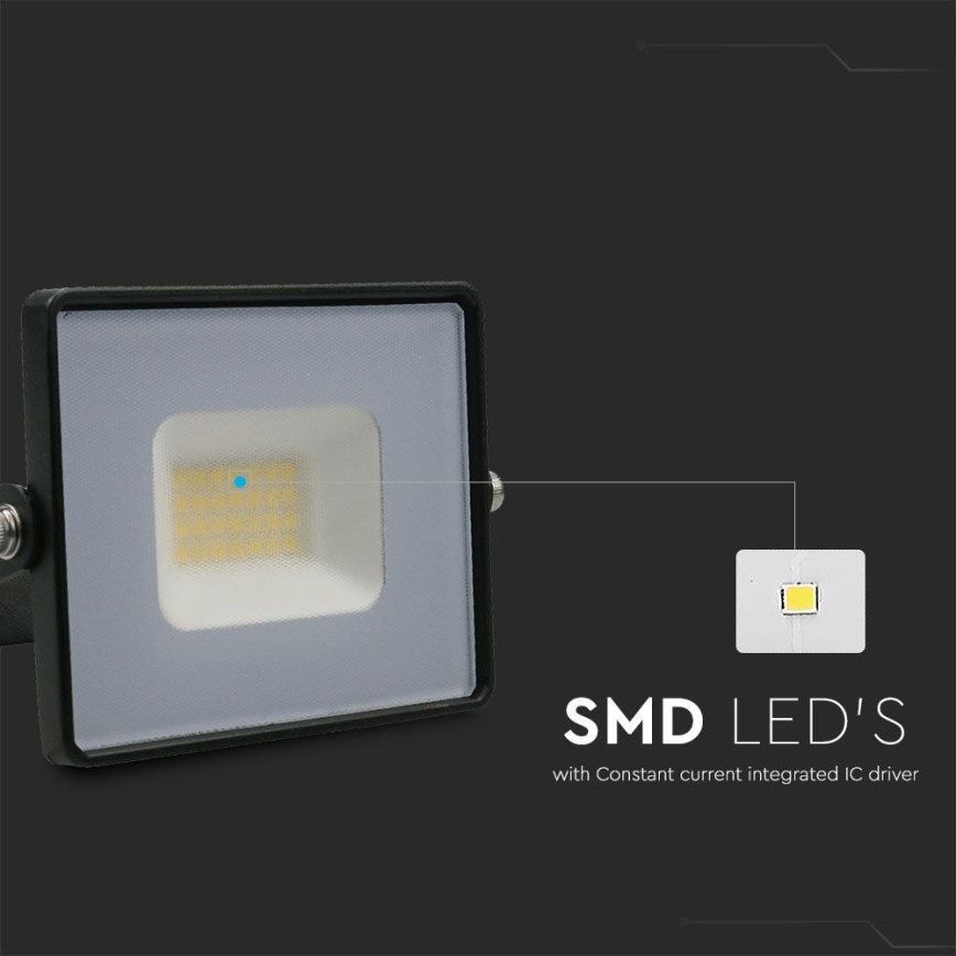 LED Reflektor LED/20W/230V 6500K IP65 crna