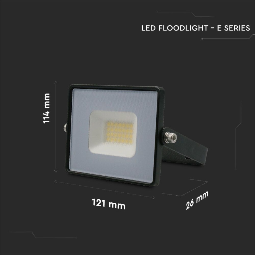 LED Reflektor LED/20W/230V 6500K IP65 crna